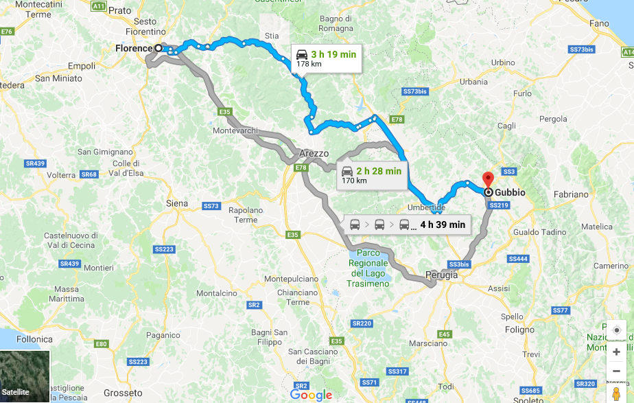 Florence to Gubbio