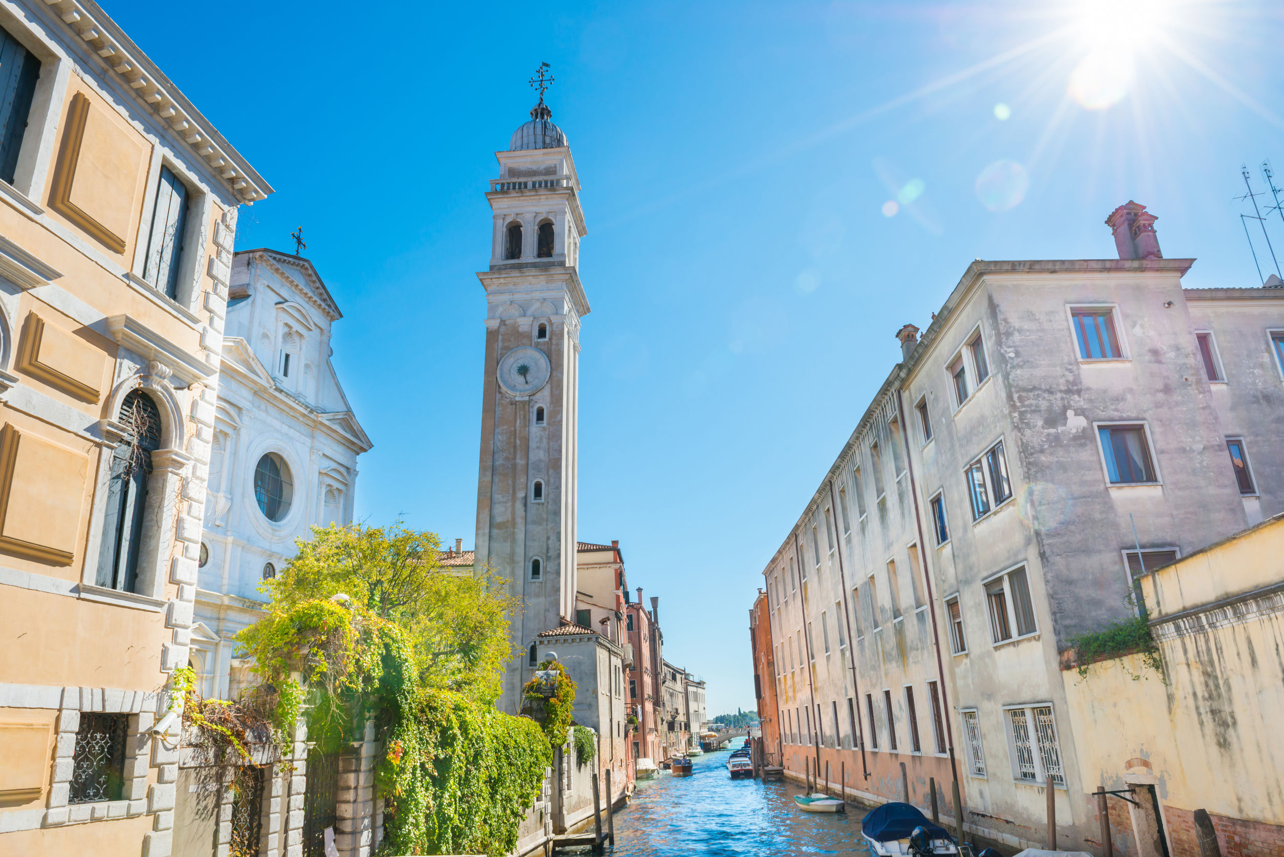 The Campanile of San Giorgio dei Greci, Venice in Italy