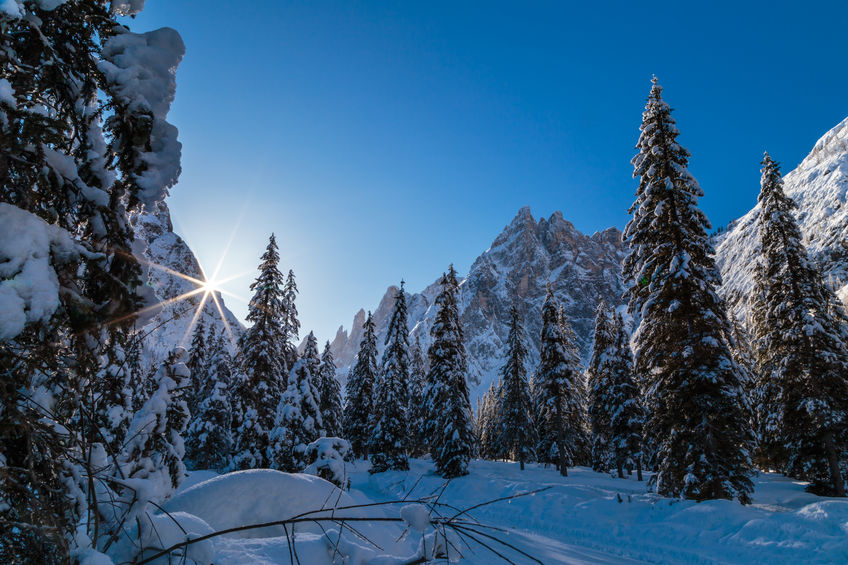 winters in Italy dolomites