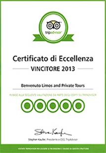 Trip Advisor 2013 Certificate of Excellence