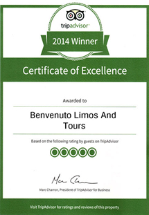 Trip Advisor 2014 Certificate of Excellence