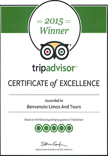 Trip Advisor 2015 Certificate of Excellence