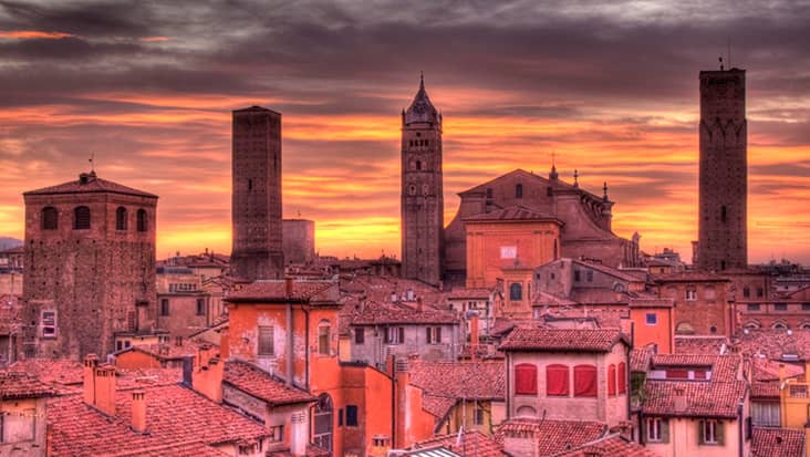 Bologna at dusk