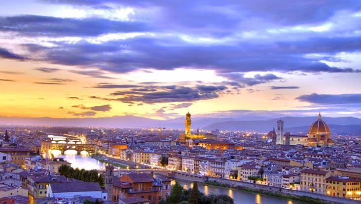 View of Florence from a far