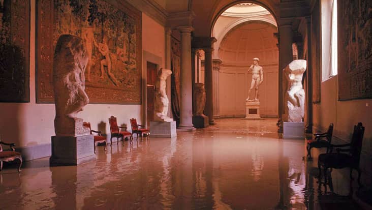 Inside the Accademia in Florence