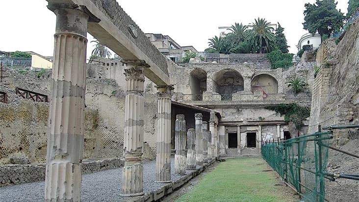 A view of the ruins of Herculaneum