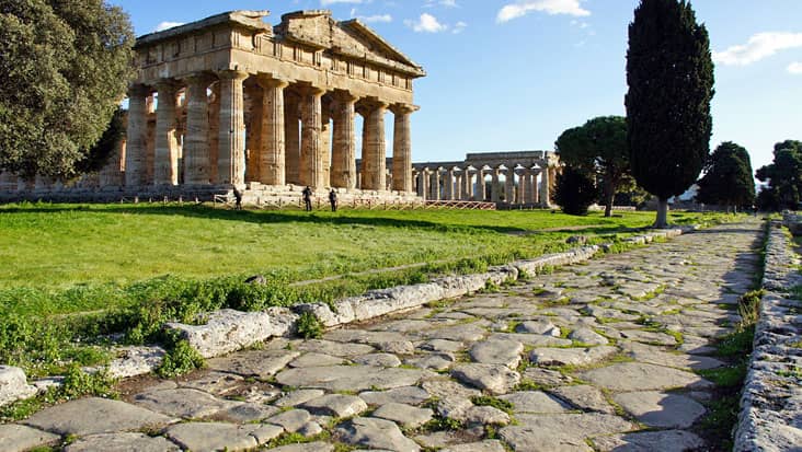 The ruins of Paestum