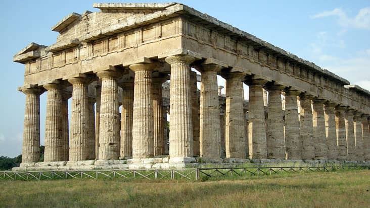 The ruins of Paestum