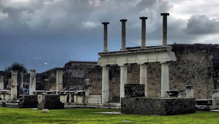 A view of the ruins of Herculaneum