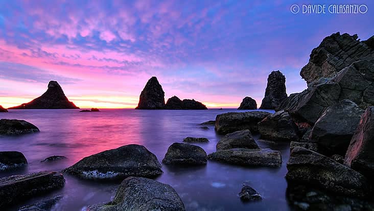 Riviera dei Ciclopi at sunrise