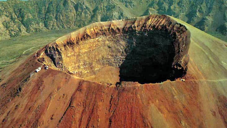 A particular of Mount Vesuvius